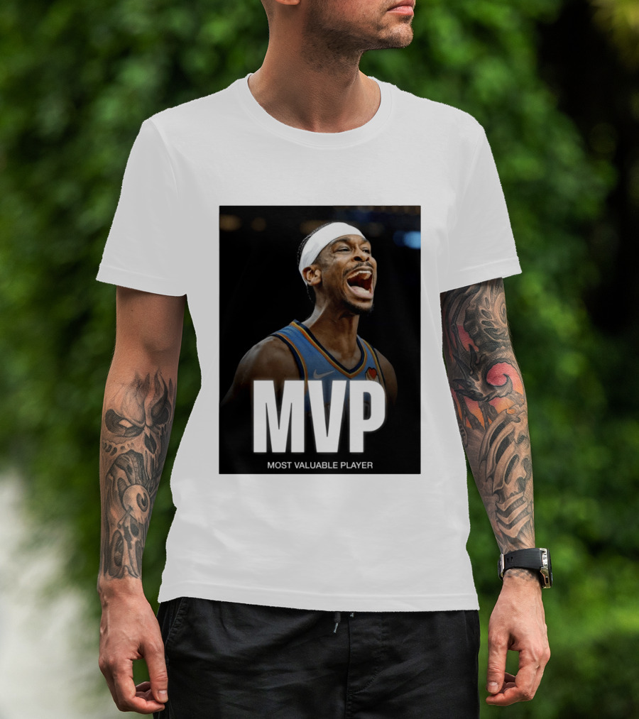 Shai Gilgeous Alexander MVP Most Valuable Player OKC Thunder Celebration T-Shirt