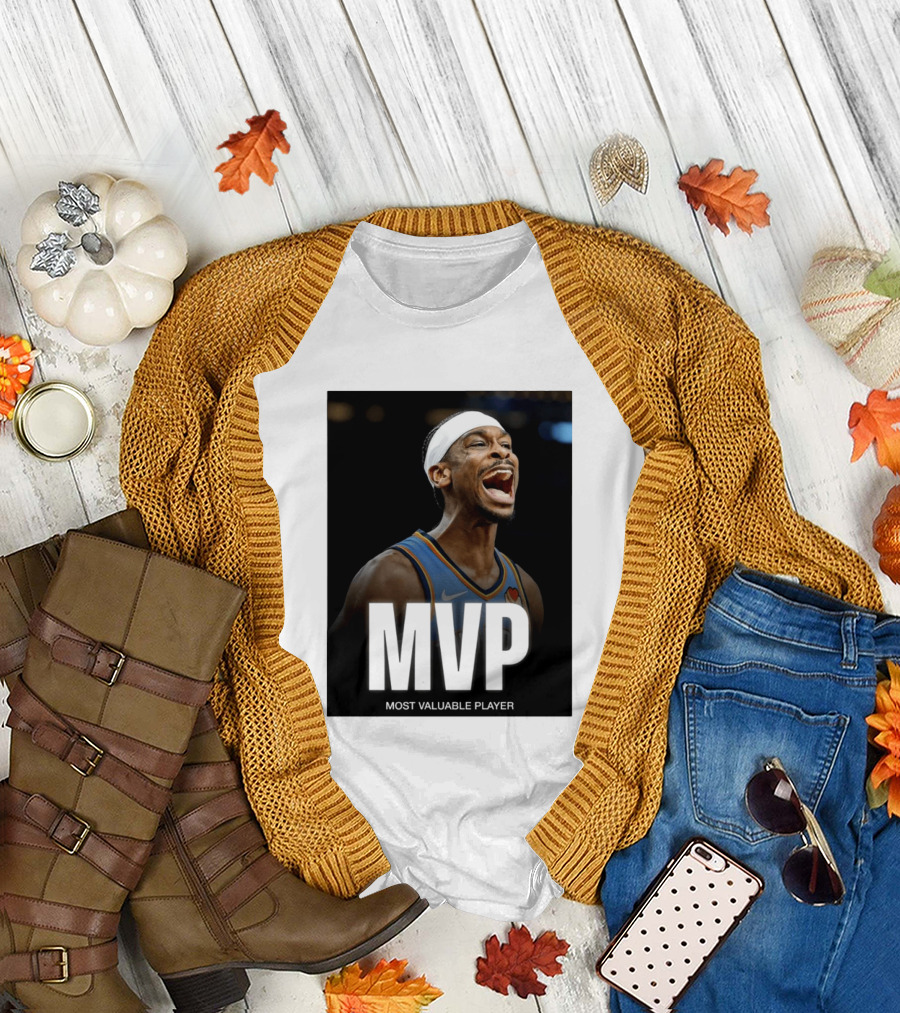 Shai Gilgeous Alexander MVP Most Valuable Player OKC Thunder Celebration T-Shirt