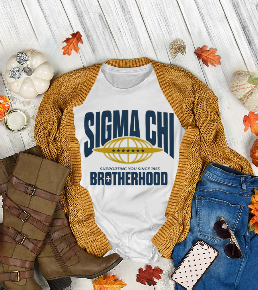 Sigma Chi Supporting You Since 1855 Brotherhood Stars T-Shirt