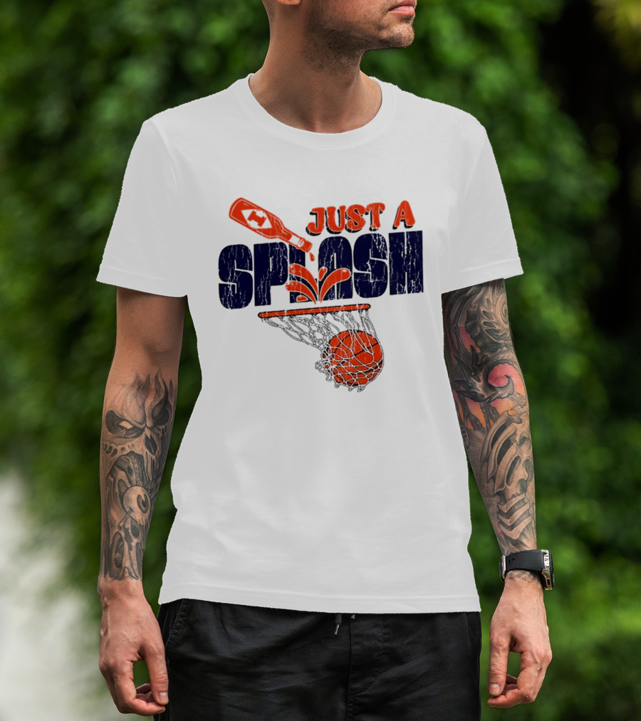 JUST A SPLASH Basketball Bottle Net Hoops T-Shirt