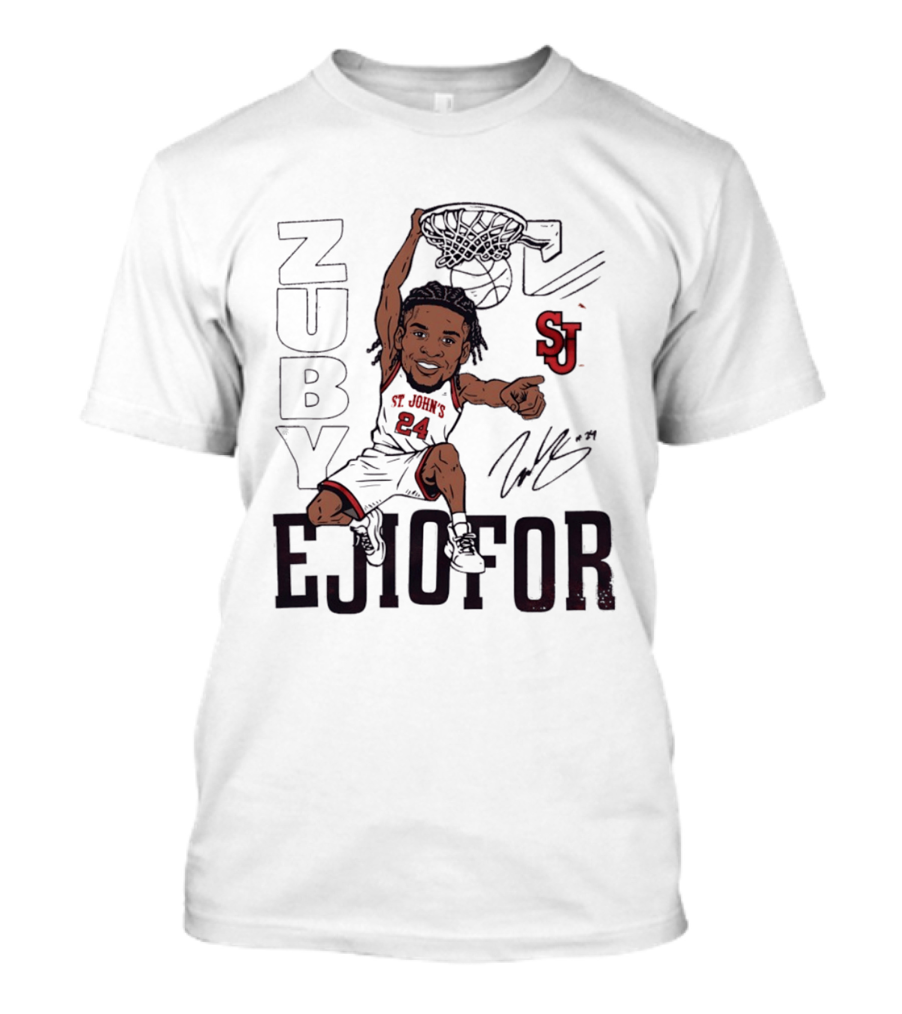 Zuby Ejiofor St. John's Red Storm Slam Dunk Basketball SJ 24 T-Shirt