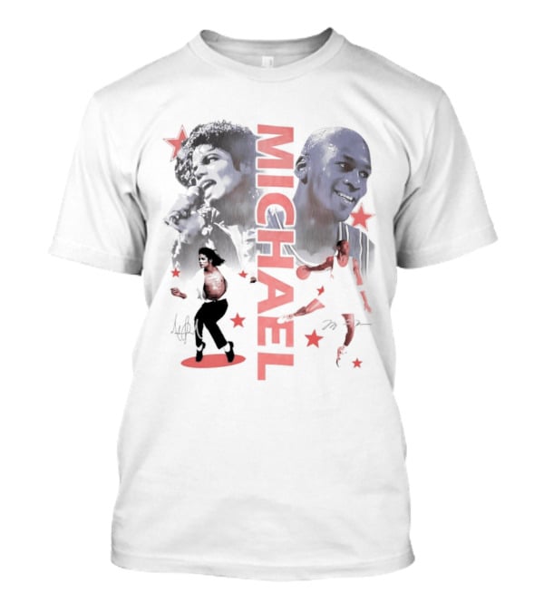 Michael Jordan Michael Jackson Two Legends Signatures Bootleg T-Shirt