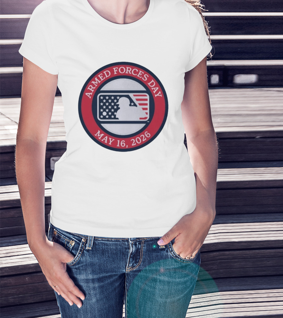MLB Armed Forces Day May 16 2026 Stars And Stripes Circle T-Shirt