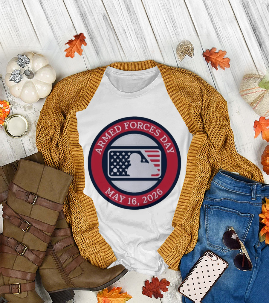 MLB Armed Forces Day May 16 2026 Stars and Stripes Circle T-Shirt