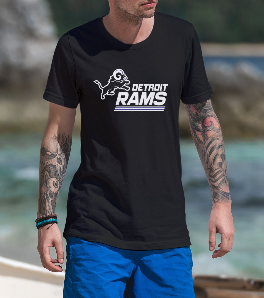Twisted Gorilla Detroit Rams Los Angeles Lions T-Shirt