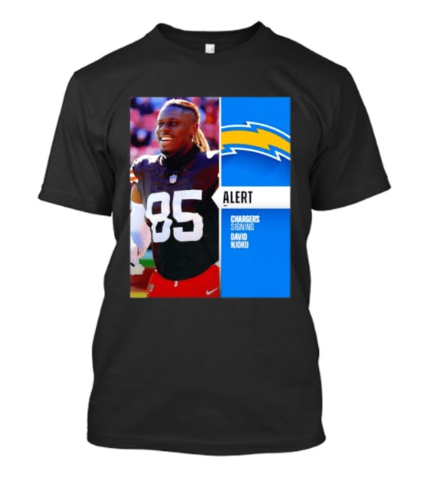Alert Chargers Signing David Njoku Player 85 T-Shirt
