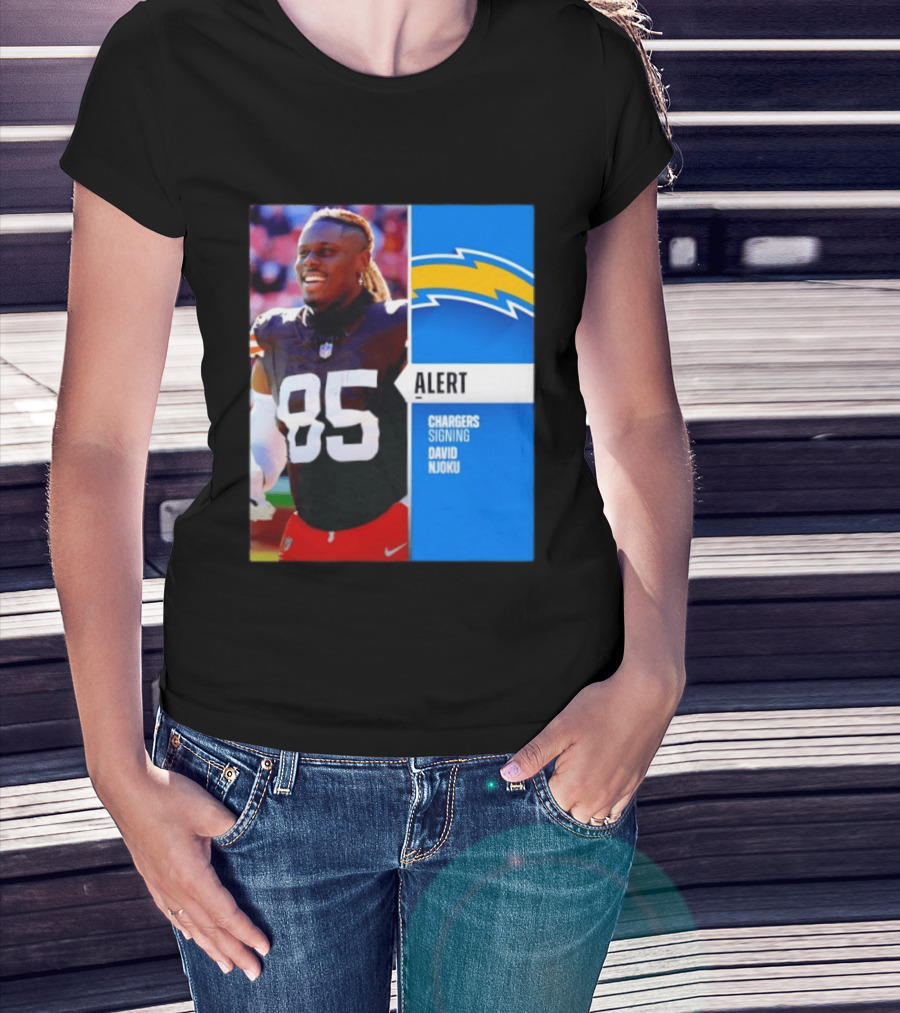Alert Chargers Signing David Njoku Player 85 T-Shirt
