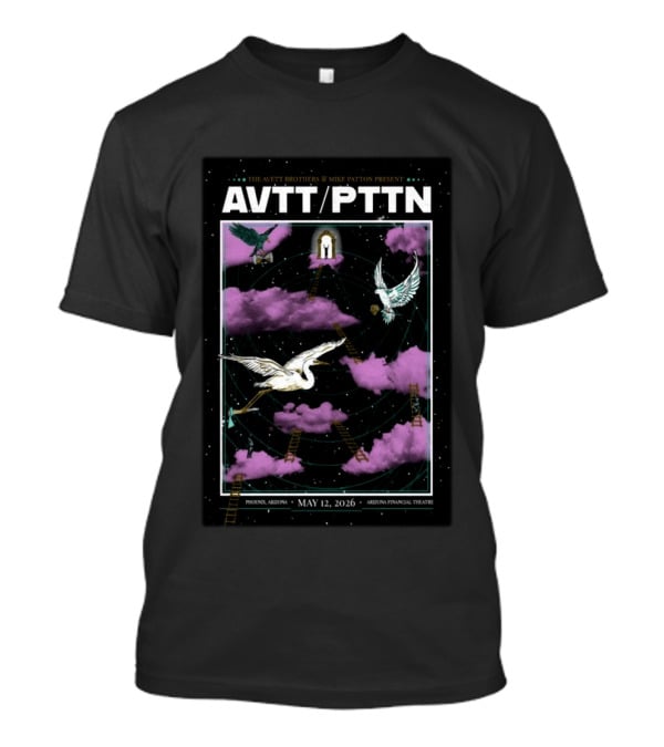 The Avett Brothers Mike Patton Present AVTT PTTN Phoenix Arizona May 12 2026 Arizona Financial Theatre T-Shirt