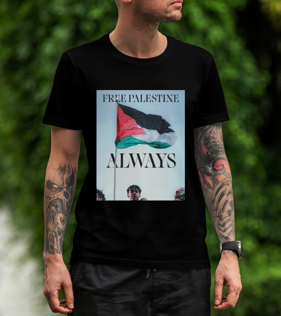 Barcelona FC Lamine Yamal Free Palestine Always Flag T-Shirt