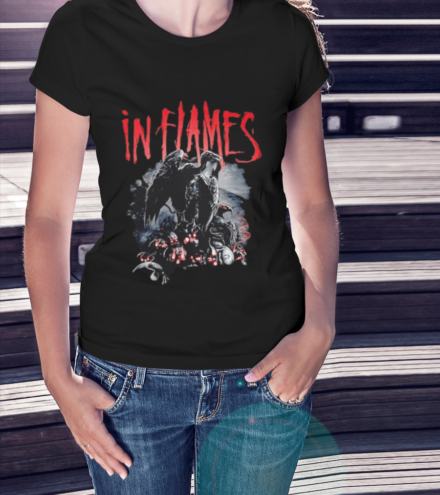In Flames Meet Your Maker Gothic Vulture Scene T-Shirt