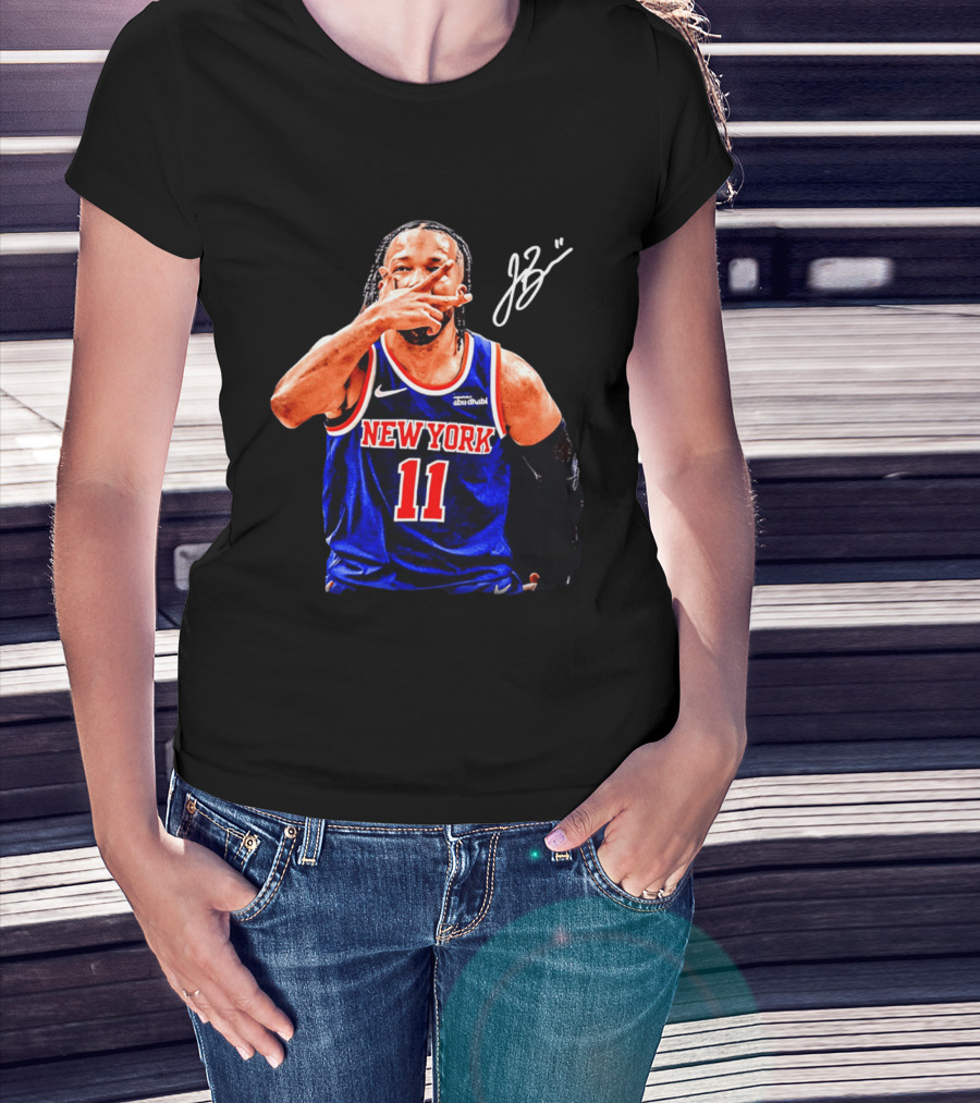 Jalen Brunson New York Knicks Jersey Number 11 Signature Series T-Shirt