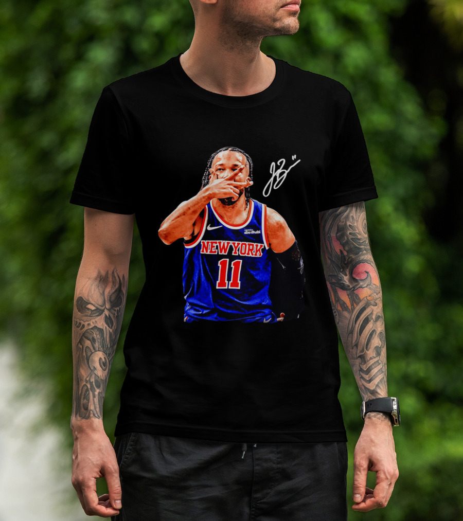 Jalen Brunson New York Knicks Jersey Number 11 Signature Series T-Shirt