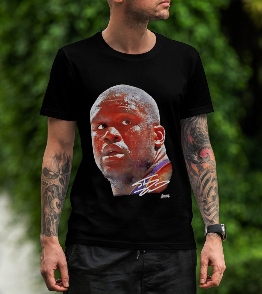 Los Angeles Lakers Shaquille O'Neal Signature Big Face Legends T-Shirt