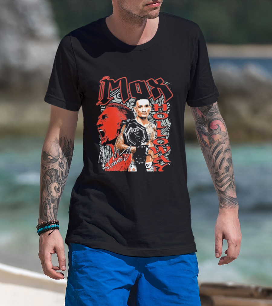 Max Holloway 2026 Bold Red Fighter T-Shirt
