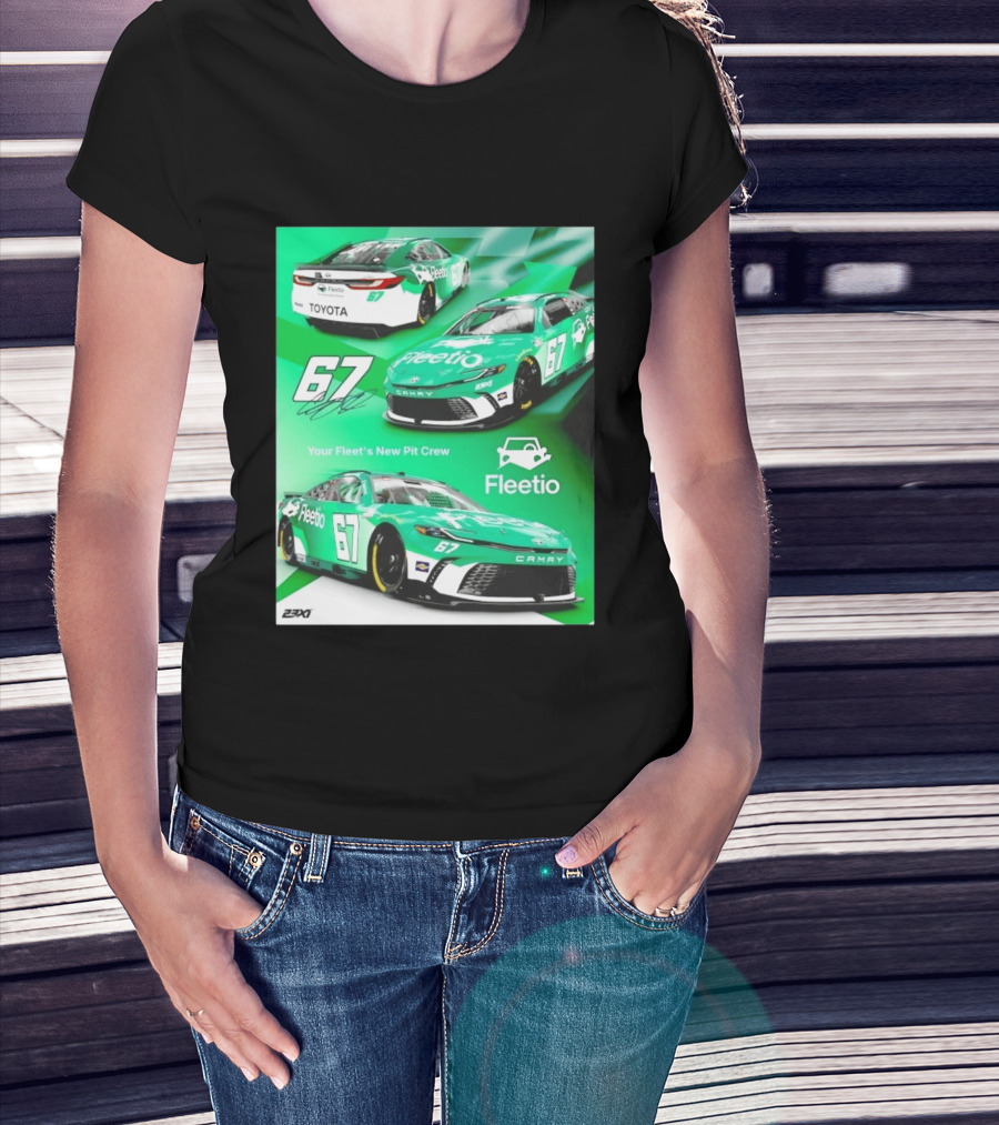 Corey Heim 23XI Racing Toyota Camry XSE Fleetio NASCAR 67 T-Shirt