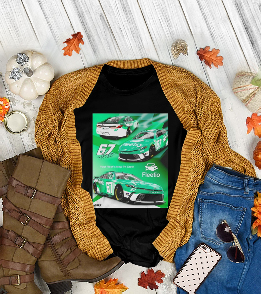 Corey Heim 23XI Racing Toyota Camry XSE Fleetio NASCAR 67 T-Shirt