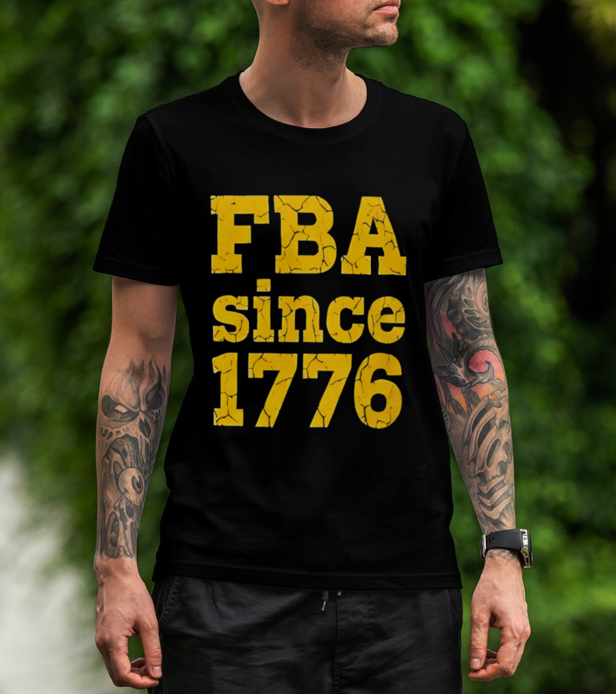 FBA Since 1776 Yellow Cheese Letters T-Shirt