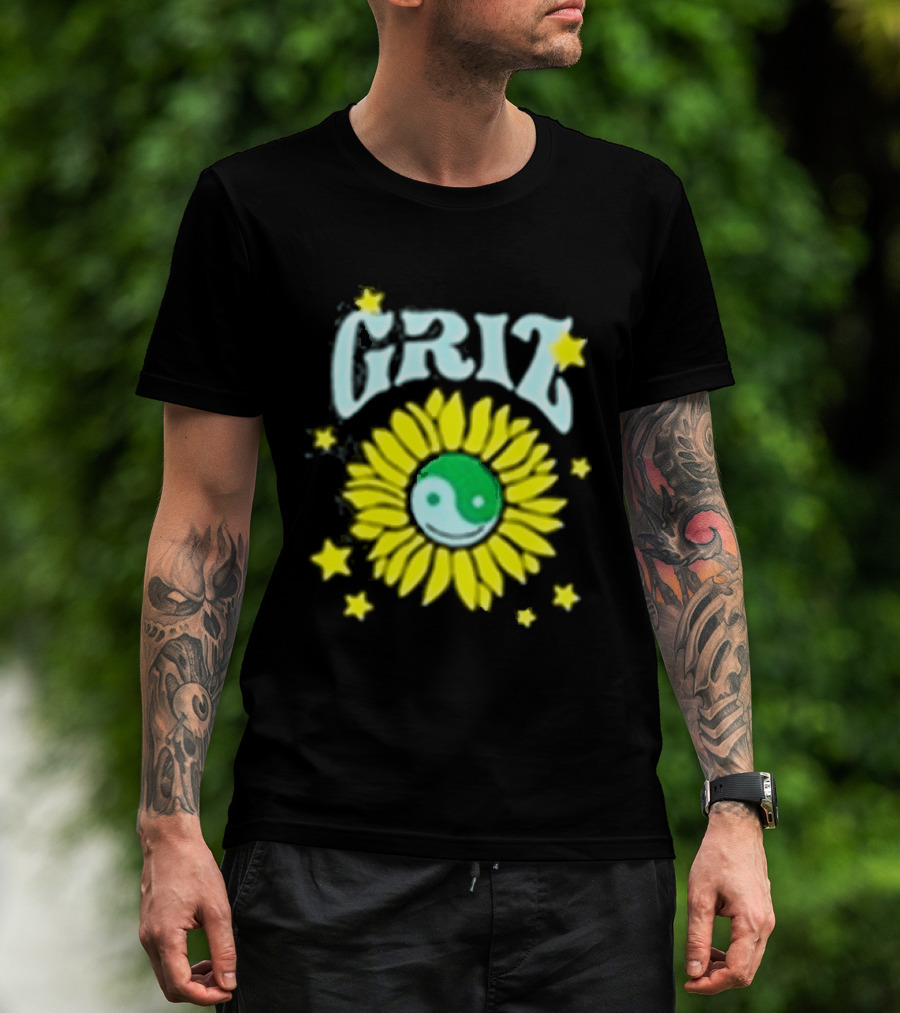 Griz Sunflower Yin Yang Starry T-Shirt