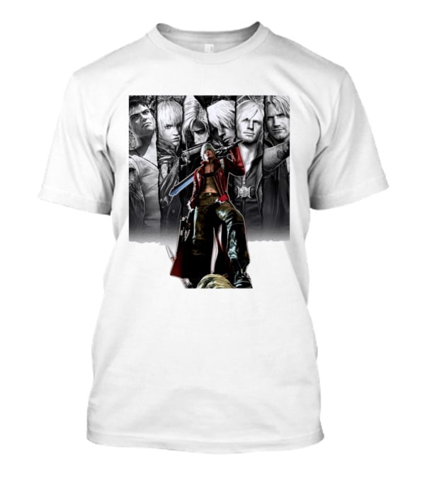 Dante Gen Devil May Cry Anime Collage Character Montage T-Shirt