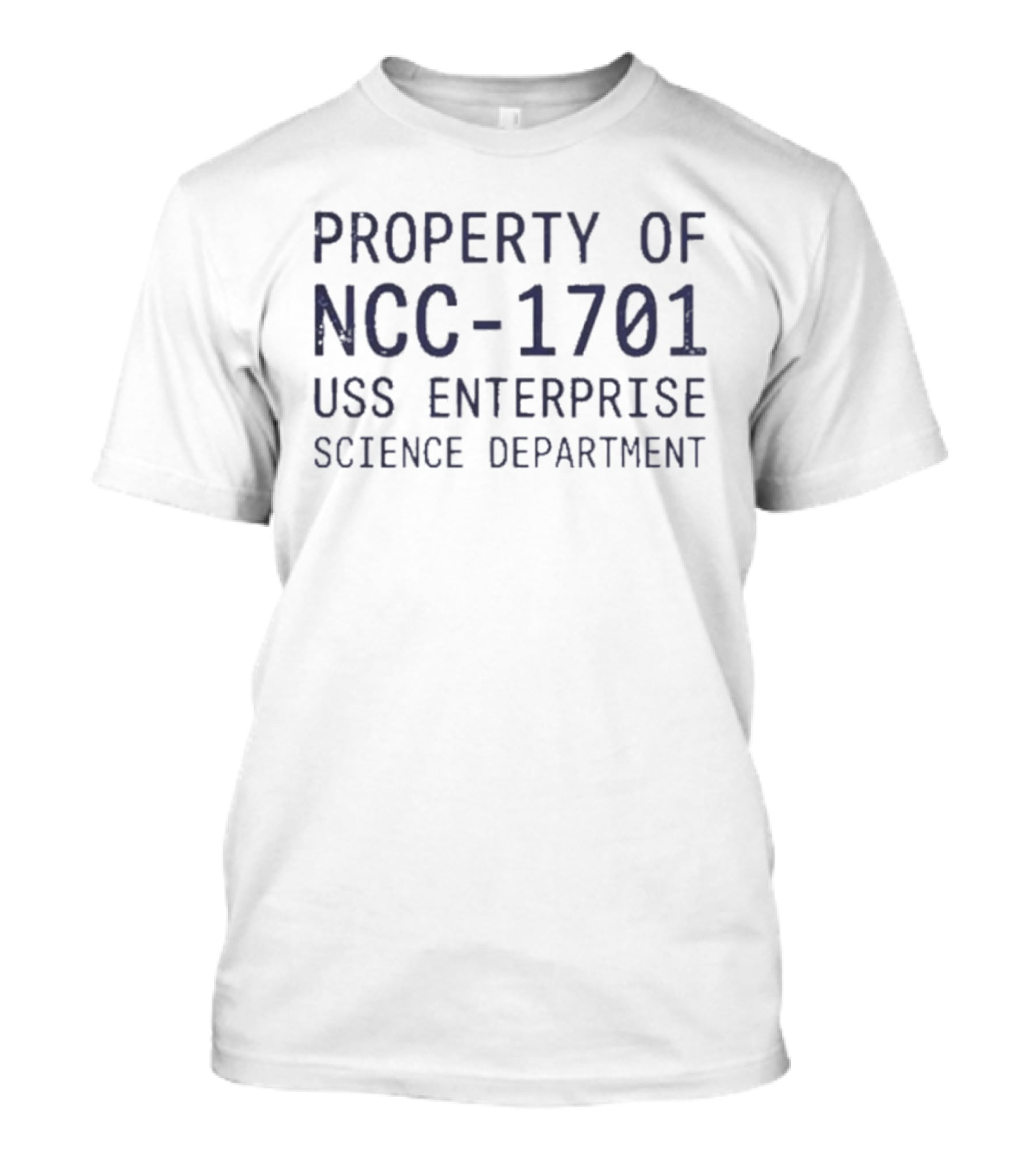 Property Of NCC 1701 USS Enterprise Science Department Starfleet Insignia T-Shirt