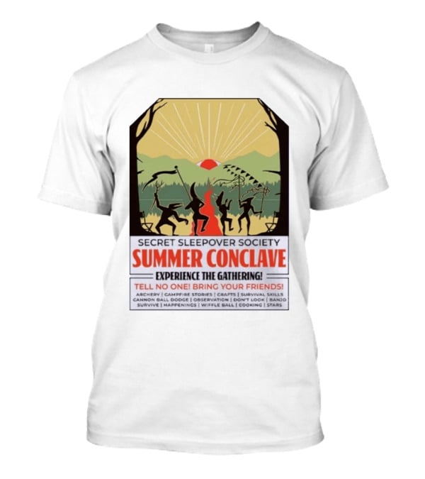 Secret Sleepover Society Summer Conclave Experience The Gathering Archery Campfire Stories Crafts Survival Skills T-Shirt