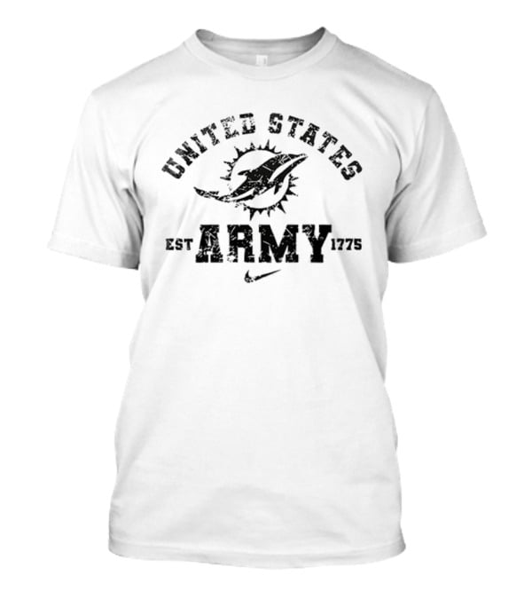 United States Army 1775 Miami Dolphins T-Shirt
