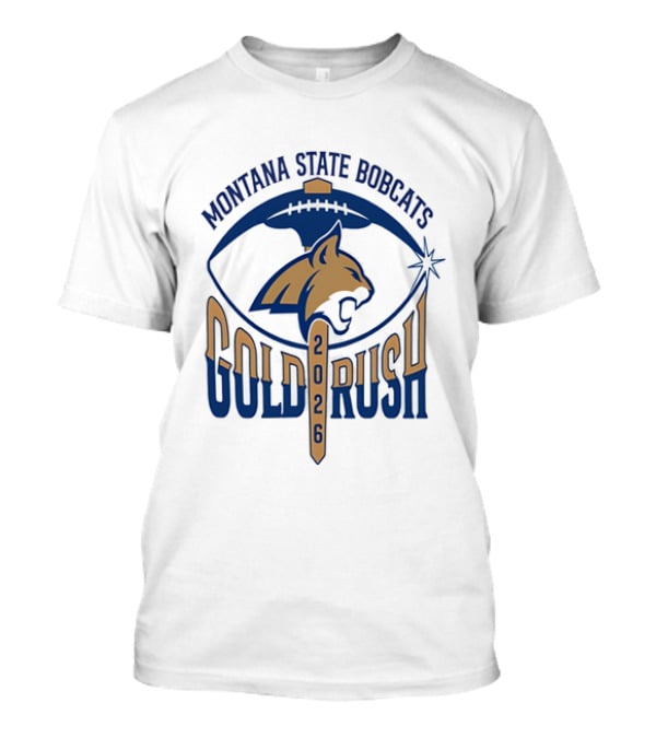 Montana State Bobcats 2026 Gold Rush Football T-Shirt