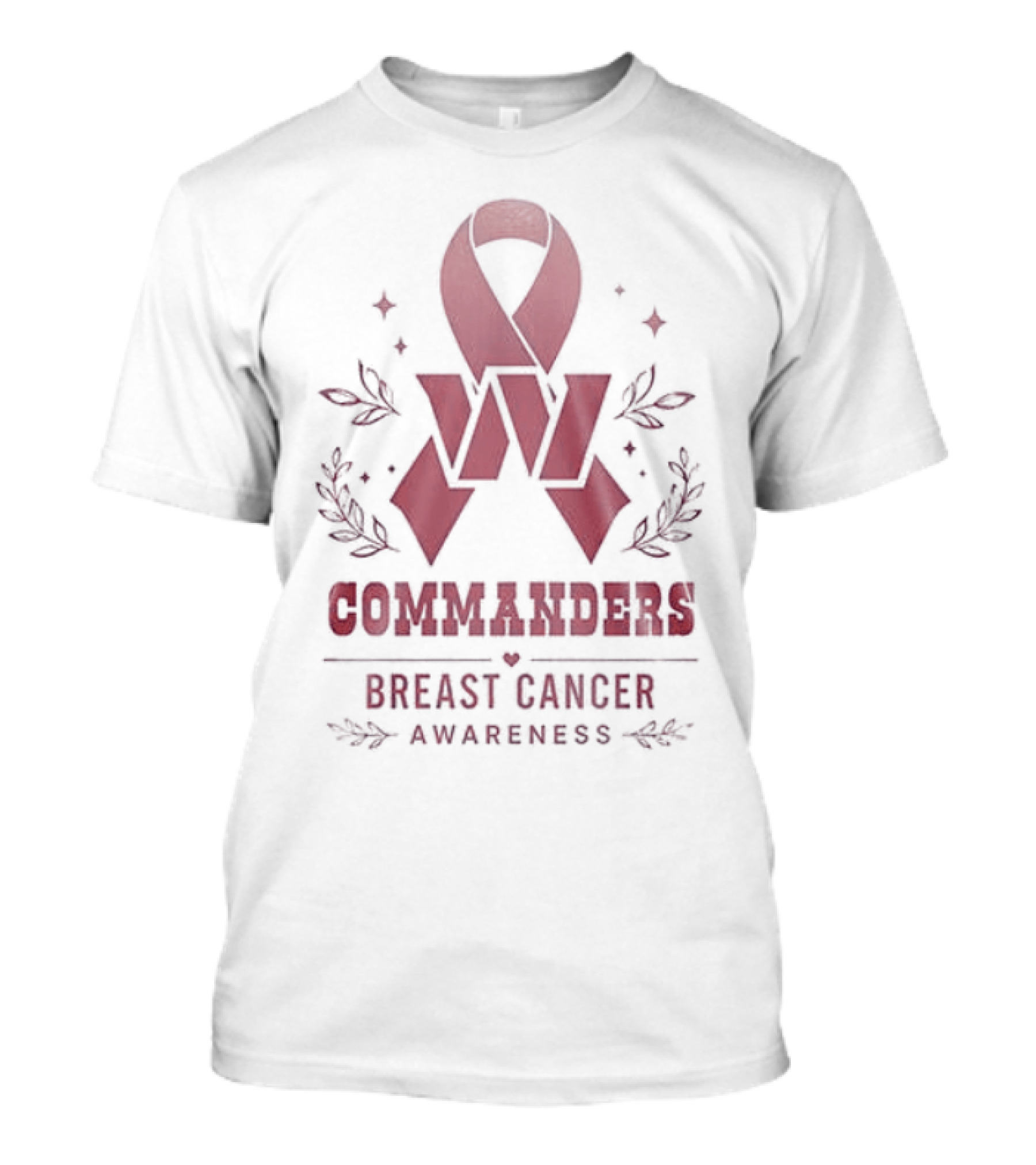 Commanders Breast Cancer Awareness Ribbon Hope And Strength Support T-Shirt