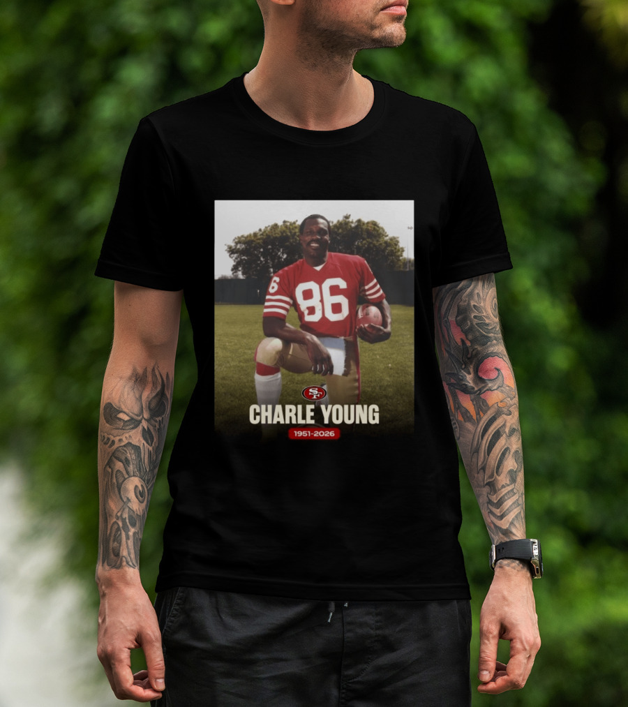 San Francisco 49ers Charle Young 86 1951 2026 T-Shirt