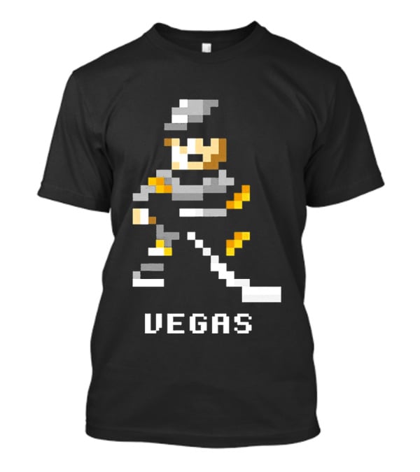 Vegas Golden Knights 8 Bit Hockey Pixel T-Shirt