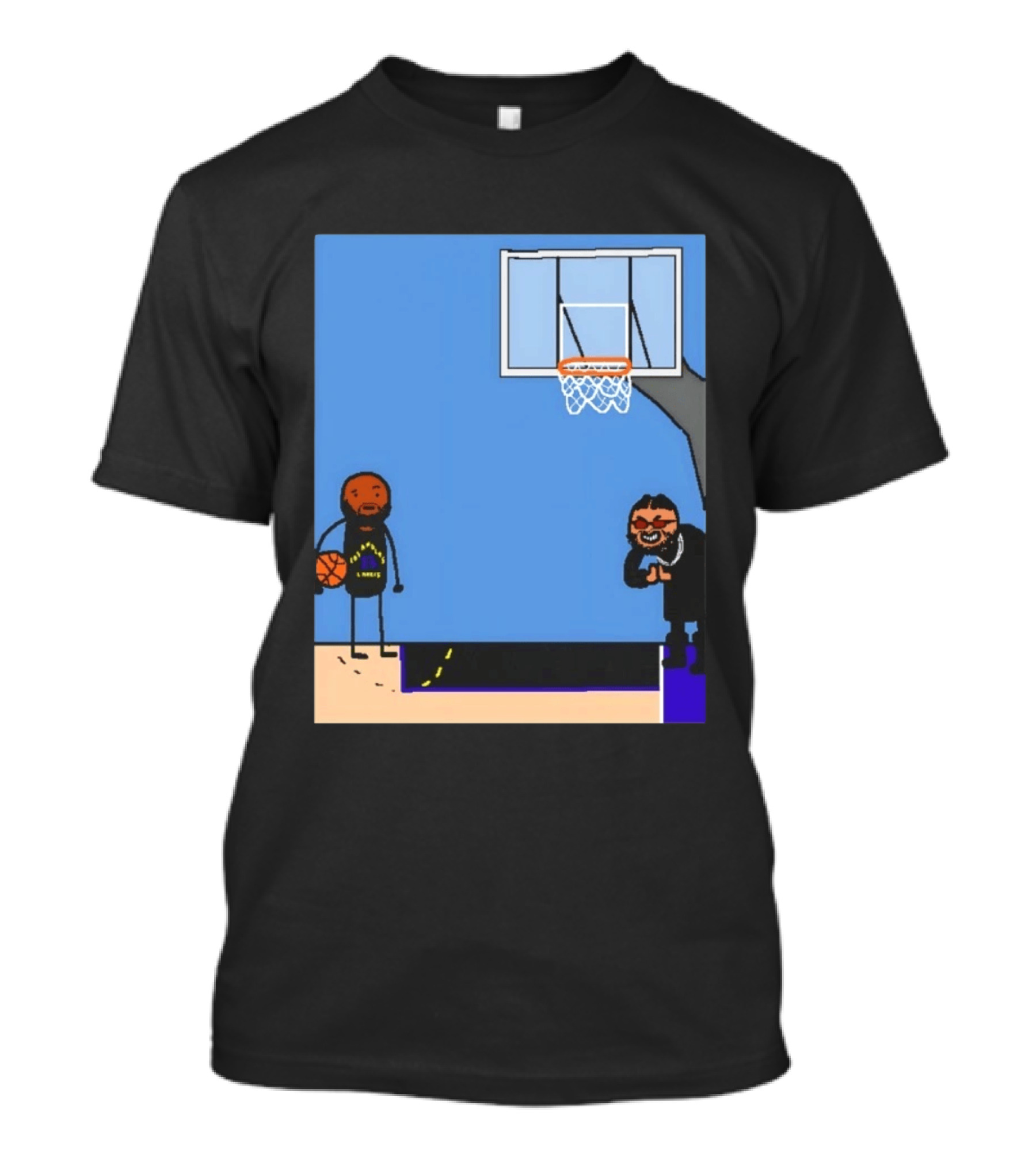 Villain Brooks Vs Dillon Brooks Basketball Humor Phoenix Suns Sketch T-Shirt