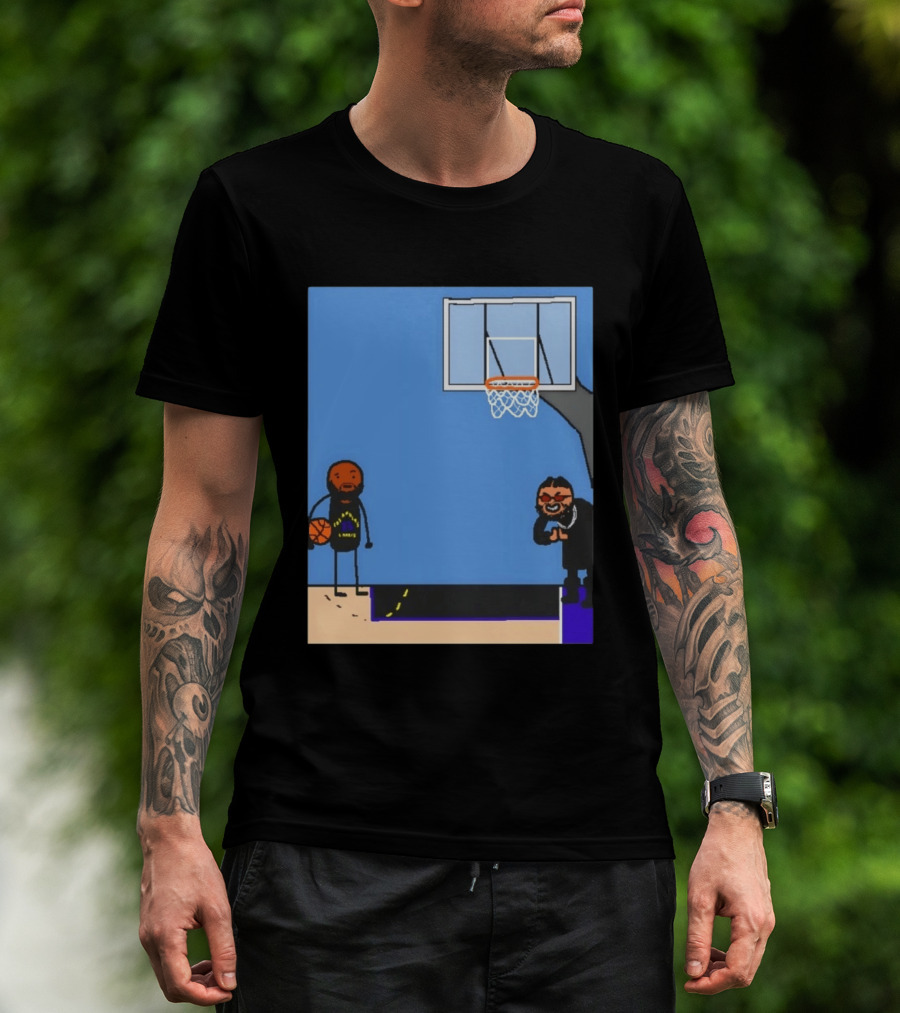 Villain Brooks Vs Dillon Brooks Basketball Humor Phoenix Suns Sketch T-Shirt
