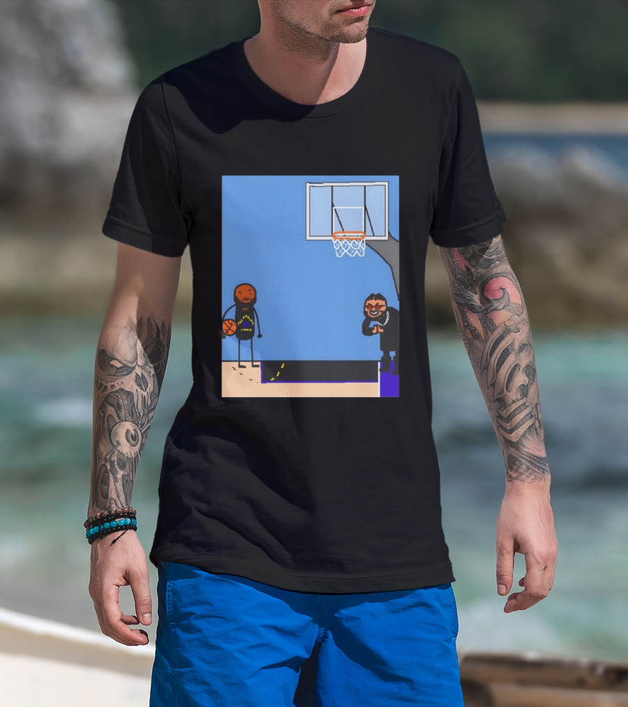 Villain Brooks Vs Dillon Brooks Basketball Humor Phoenix Suns Sketch T-Shirt
