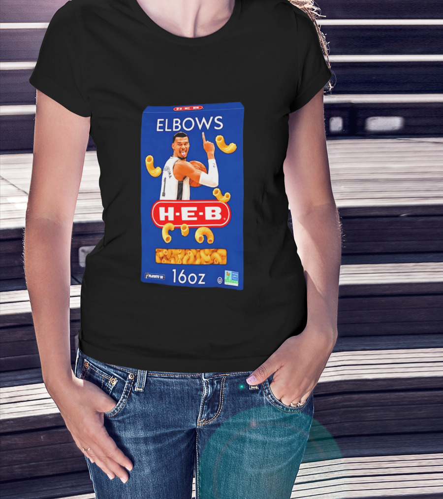 San Antonio Spurs Wemby HEB Elbows 16oz Playoffs Meme T-Shirt