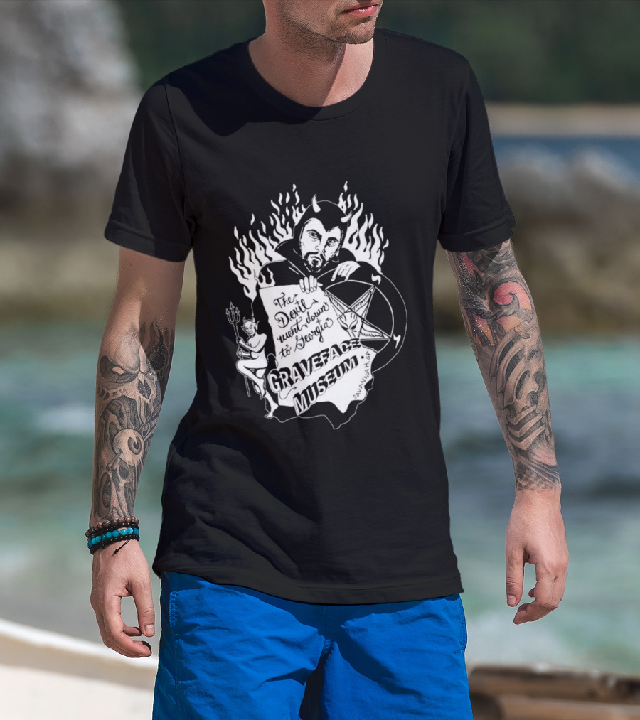 Anton LaVey Church Of Satan Graveface Museum The Devil Went Down To Georgia T-Shirt