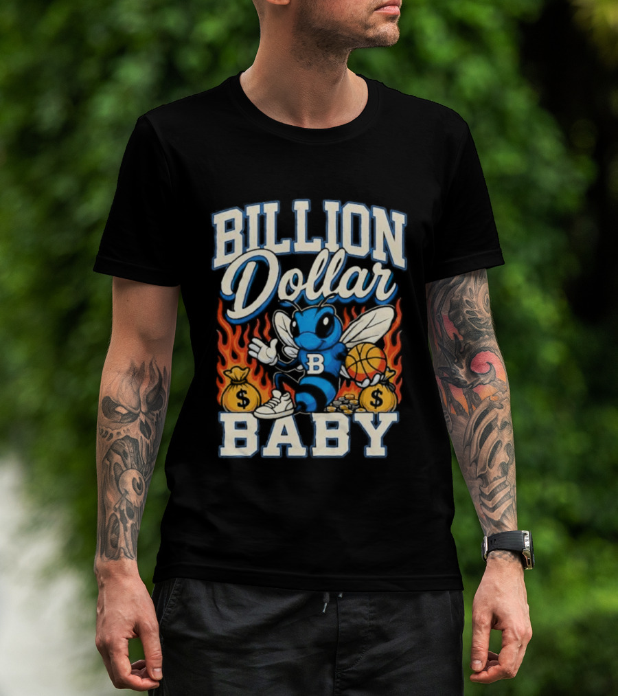 Billion Dollar Baby Hornets Mascot Fire And Moneybags T-Shirt