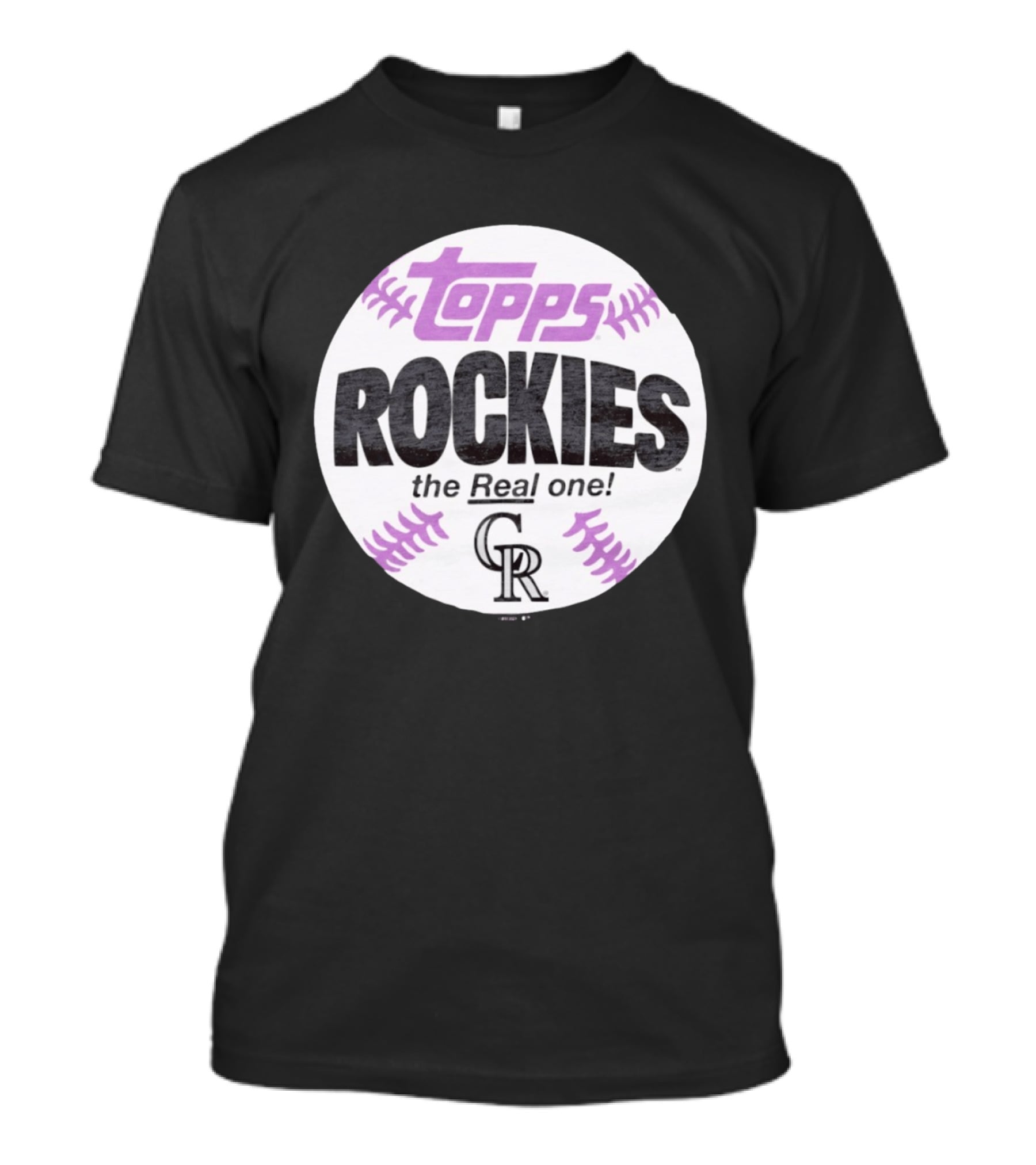 Topps Rockies The Real One Colorado Rockies MLB Baseball Card T-Shirt