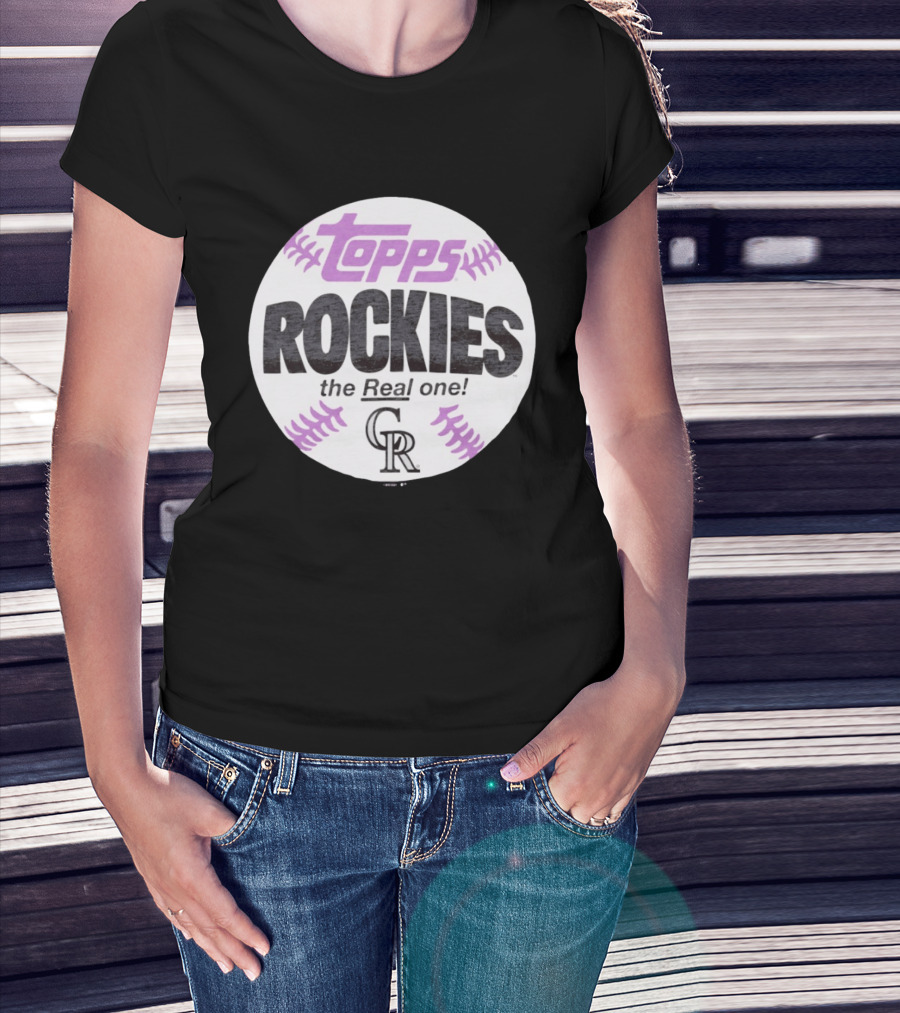 Topps Rockies The Real One Colorado Rockies MLB Baseball Card T-Shirt