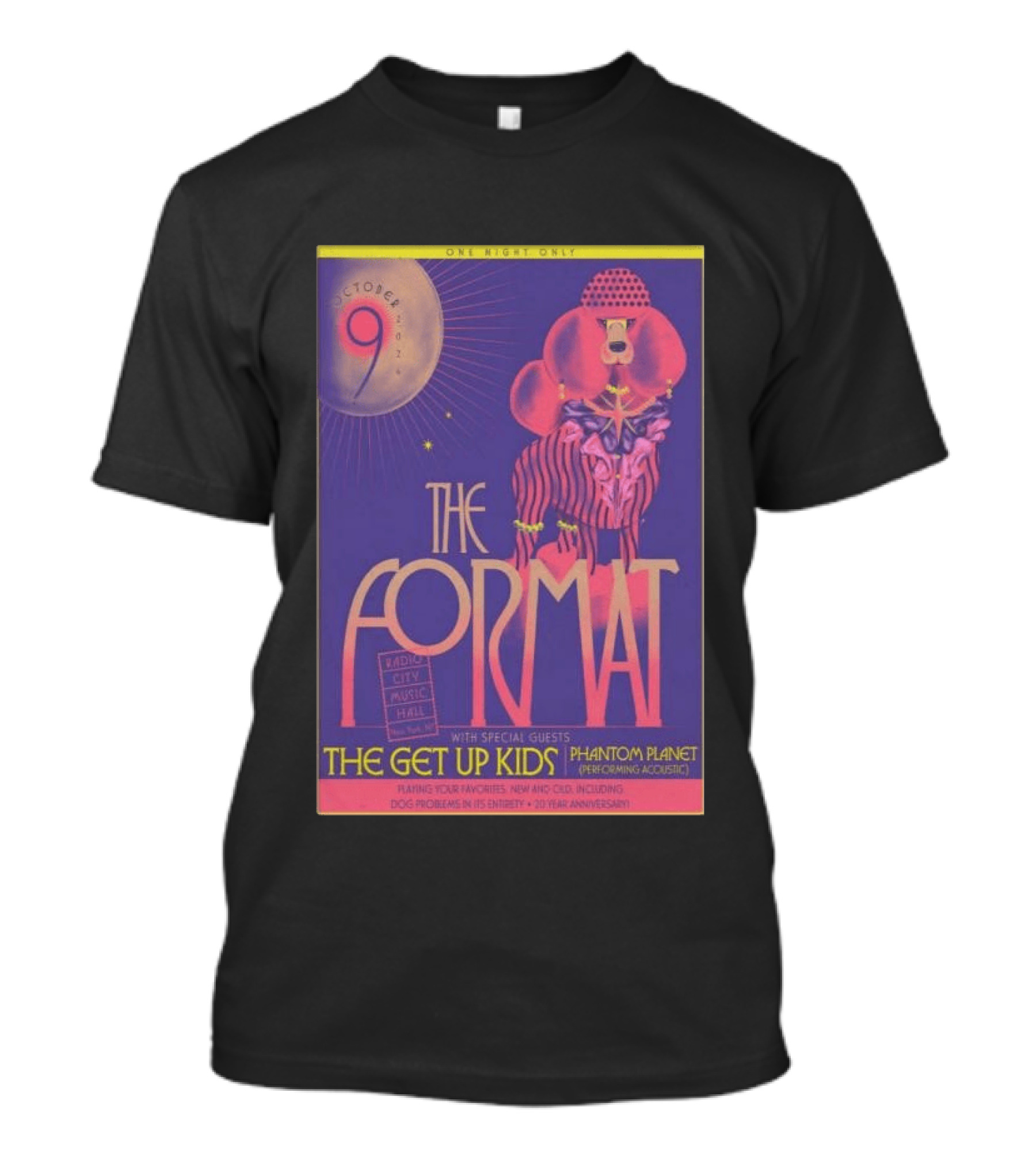 October 9 The Format With The Get Up Kids And Phantom Planet At Radio City Music Hall T-Shirt