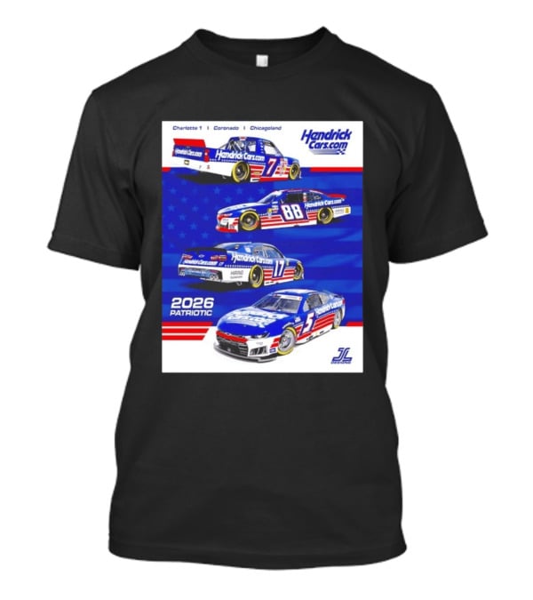Hendrick Motorsports 2026 Patriotic NASCAR Cars Coronado Chicagoland T-Shirt