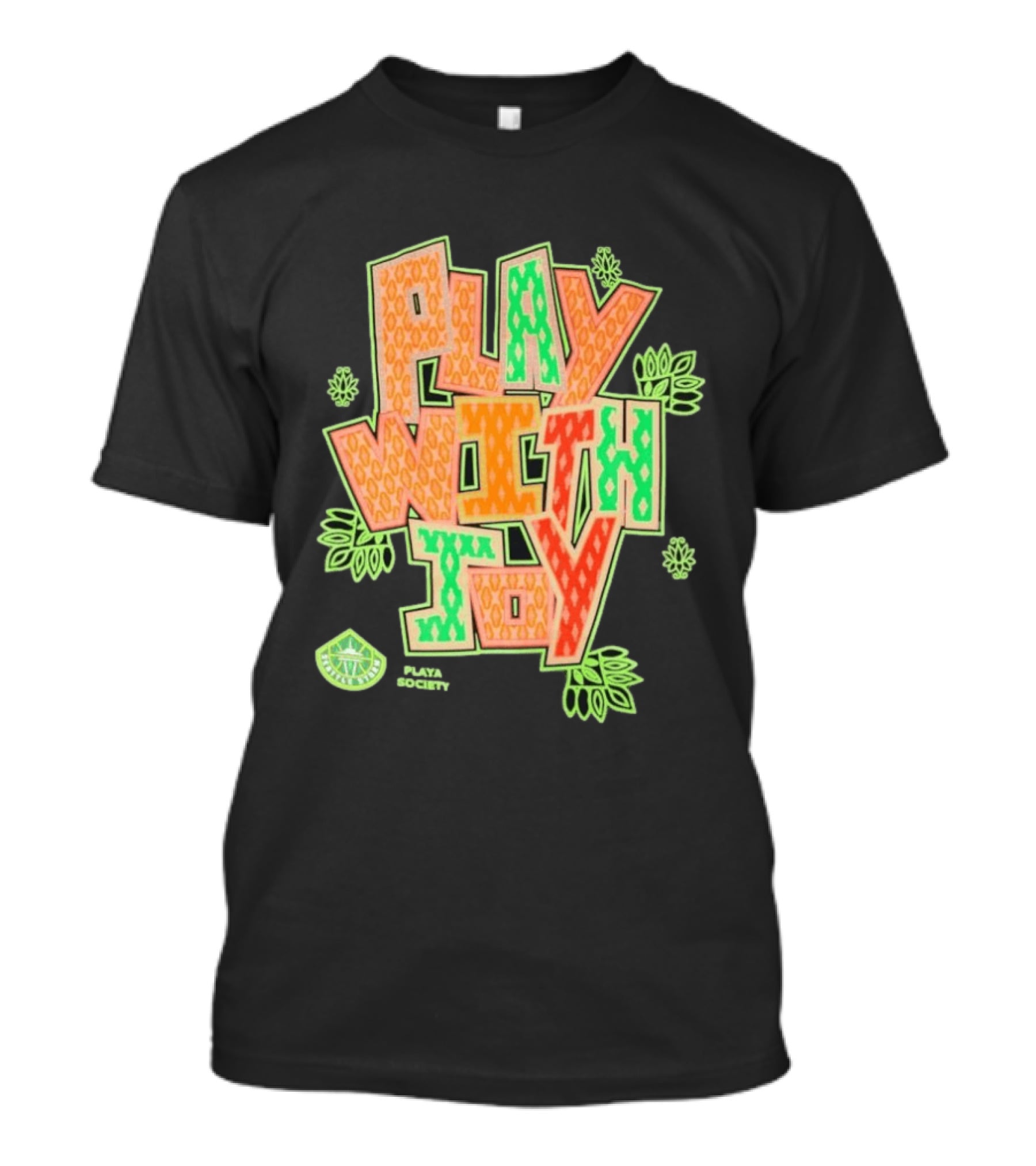 Playa Society Play With Joy WNBA Positive Energy Basketball T-Shirt