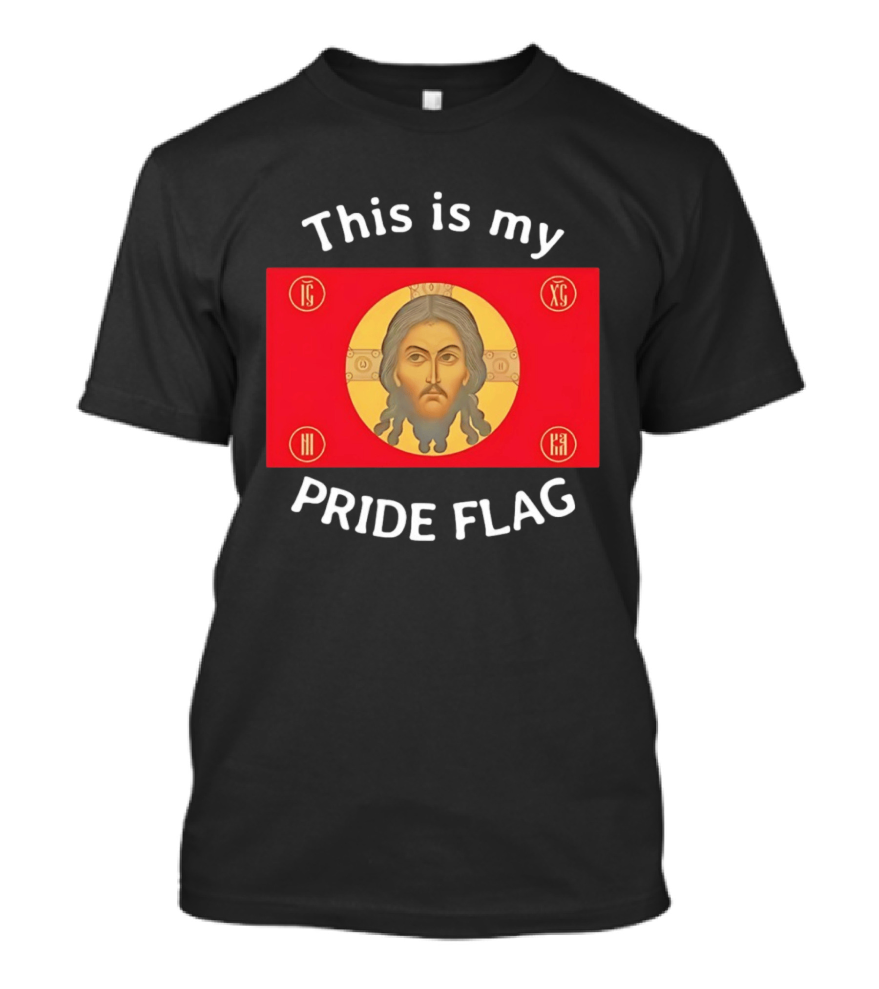 This Is My Pride Flag Jesus Icon Red Yellow T-Shirt
