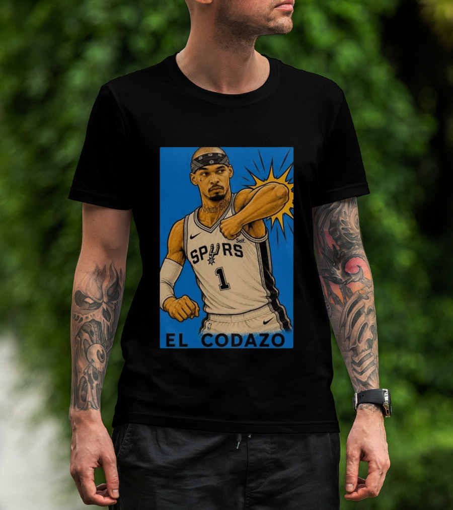 San Antonio Spurs El Codazo Victor Wembanyama Basketball Self T-Shirt