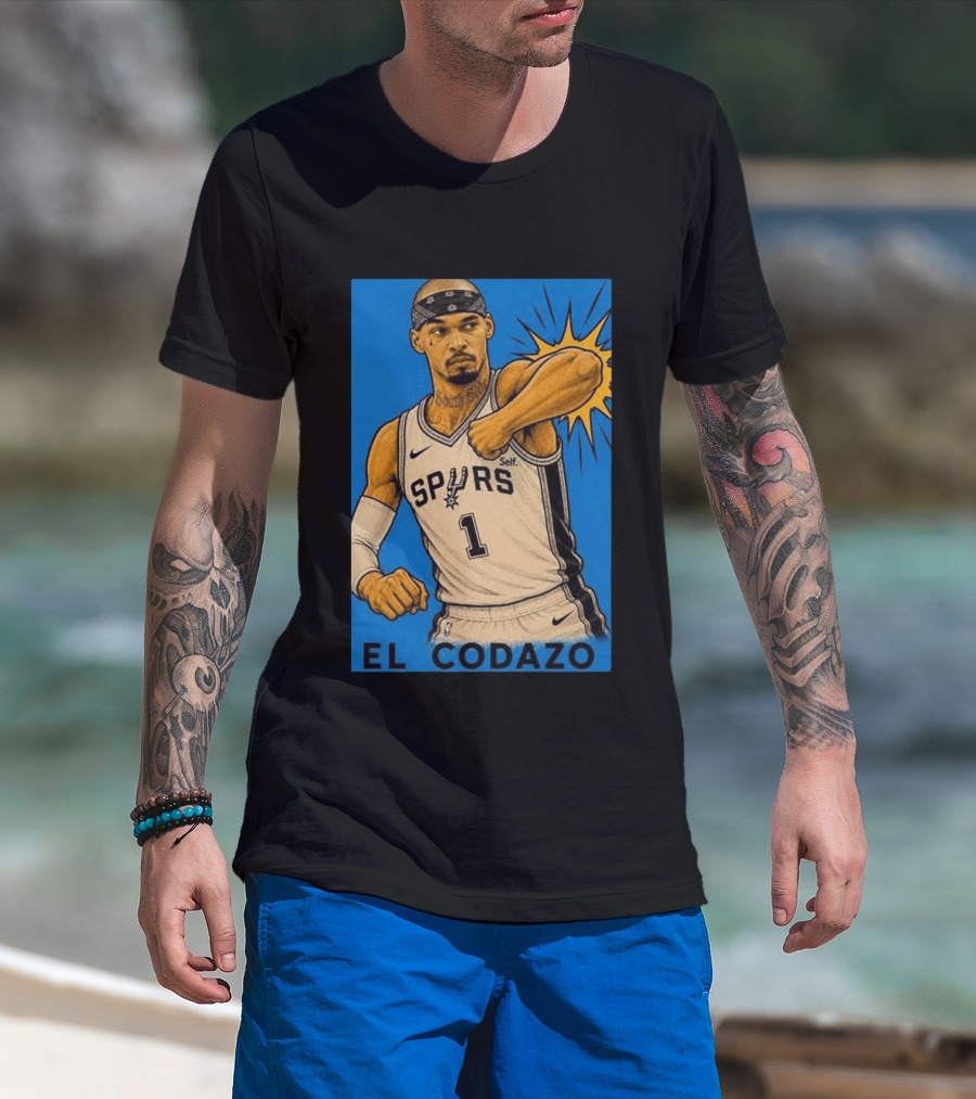 San Antonio Spurs El Codazo Victor Wembanyama Basketball Self T-Shirt