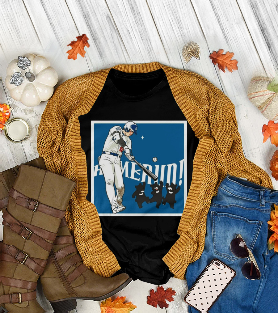 Shohei Ohtani Los Angeles Dodgers Home Run Anime Bears T-Shirt