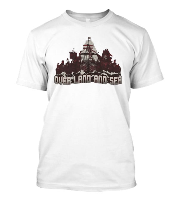 Arsenal FC Over Land And Sea Pirate Ship T-Shirt