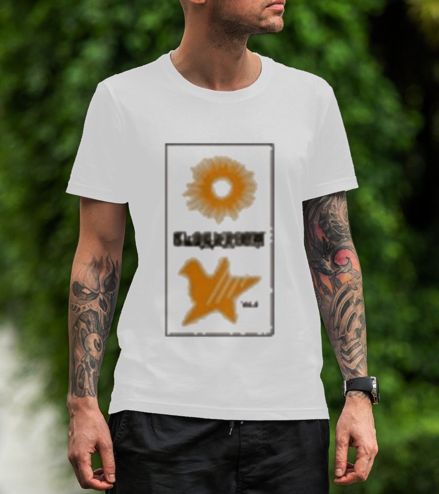 Closed Casket Activities Cloakroom Muff Starburst Bird Symbol Orange T-Shirt