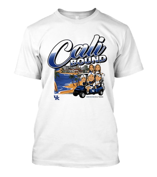 Kentucky Wildcats Women's Golf Cali Bound Team Caricature NCAA T-Shirt