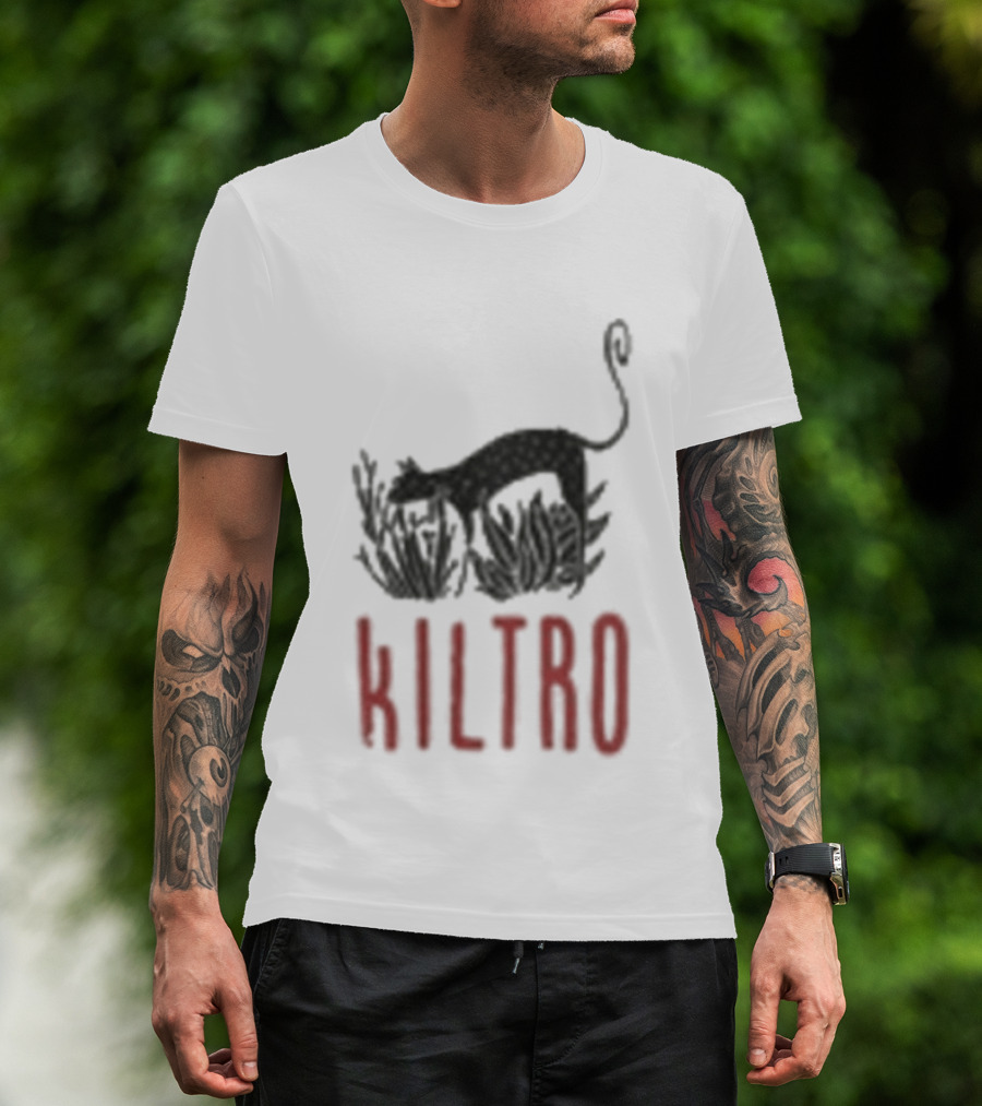 Kiltro Wolf Dog Text With Stylized Canine T-Shirt