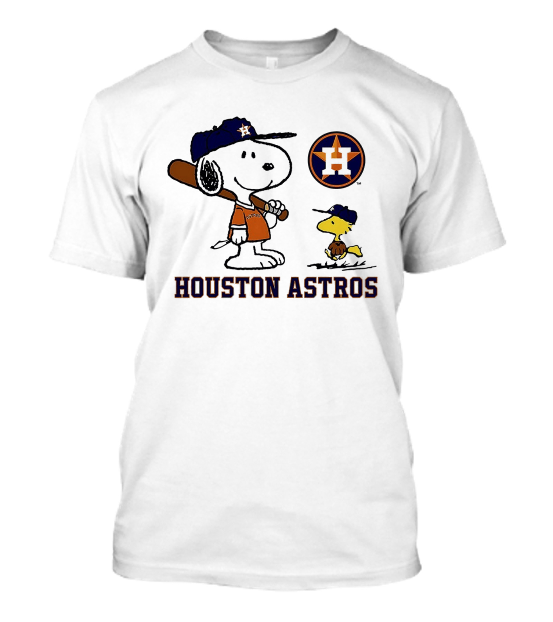 Snoopy Woodstock Houston Astros Baseball Peanuts 2025 T-Shirt